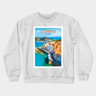 Corfu Old Town, Greece Crewneck Sweatshirt